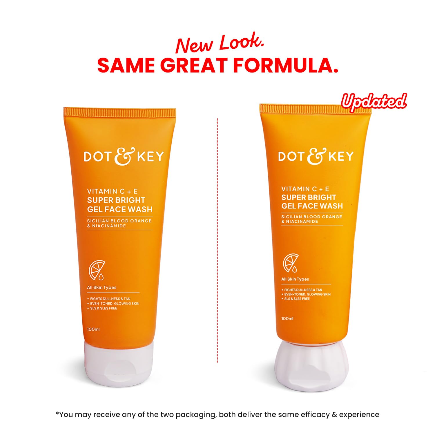 DOT & KEY Vitamin C + E Super Bright Gel Face Wash, Sulfate-Free Cleanser for All Skin Types - close-up detail
