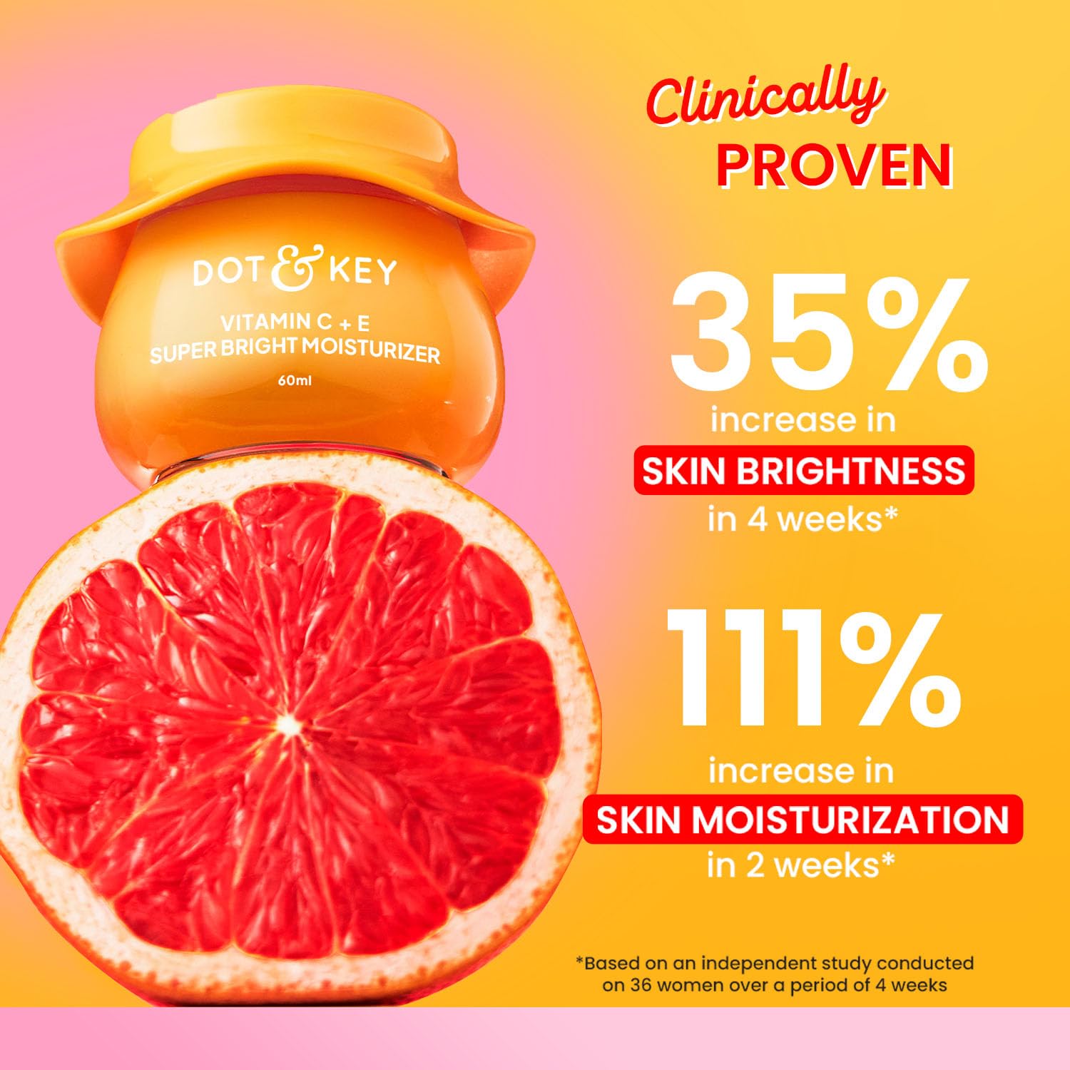 DOT & KEY Vitamin C + E Super Bright Gel Moisturizer, Lightweight Face Moisturizer for All Skin Types - label detail