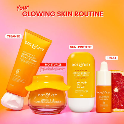 DOT & KEY Vitamin C + E Super Bright Gel Moisturizer, Lightweight Face Moisturizer for All Skin Types - ingredients panel