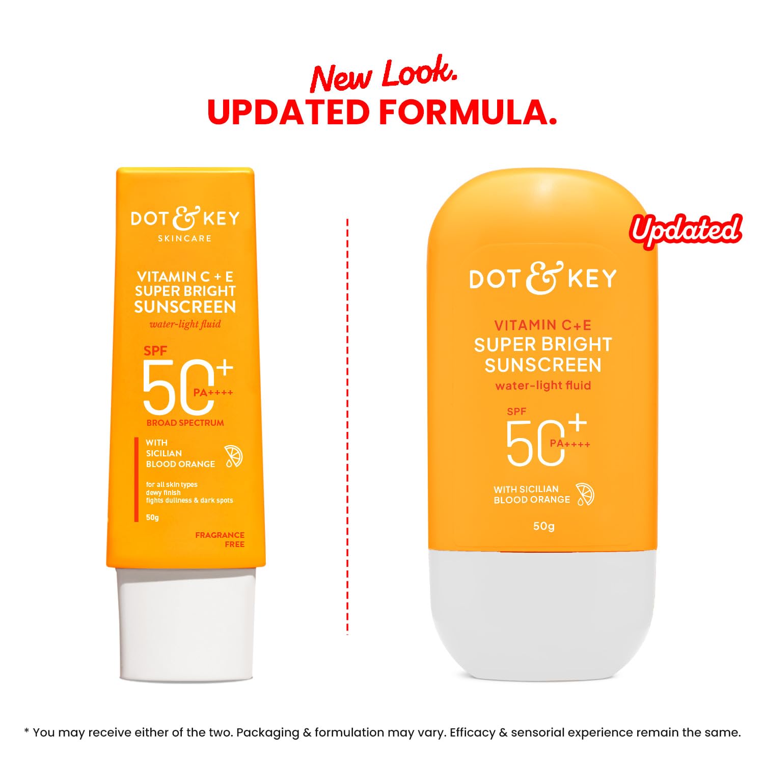 DOT & KEY Vitamin C+E Super Bright Sunscreen SPF 50+ PA++++ Water-Light Fluid - size and scale (11)