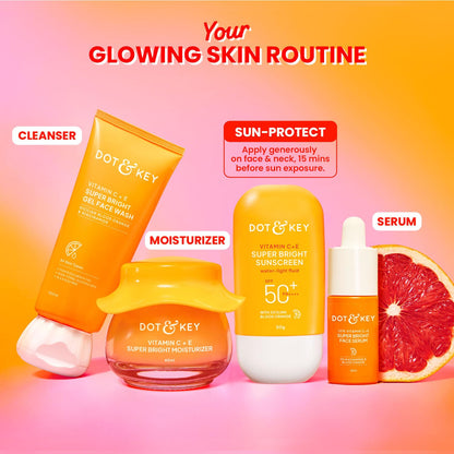 DOT & KEY Vitamin C+E Super Bright Sunscreen SPF 50+ PA++++ Water-Light Fluid - close-up detail
