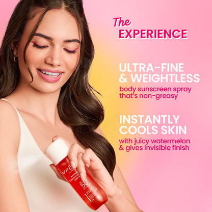 DOT & KEY Watermelon Cooling Sunscreen Body Spray, SPF 50 PA+++, 110ml, Broad Spectrum UVA/UVB, Alcohol-Free, Non-Greasy - la