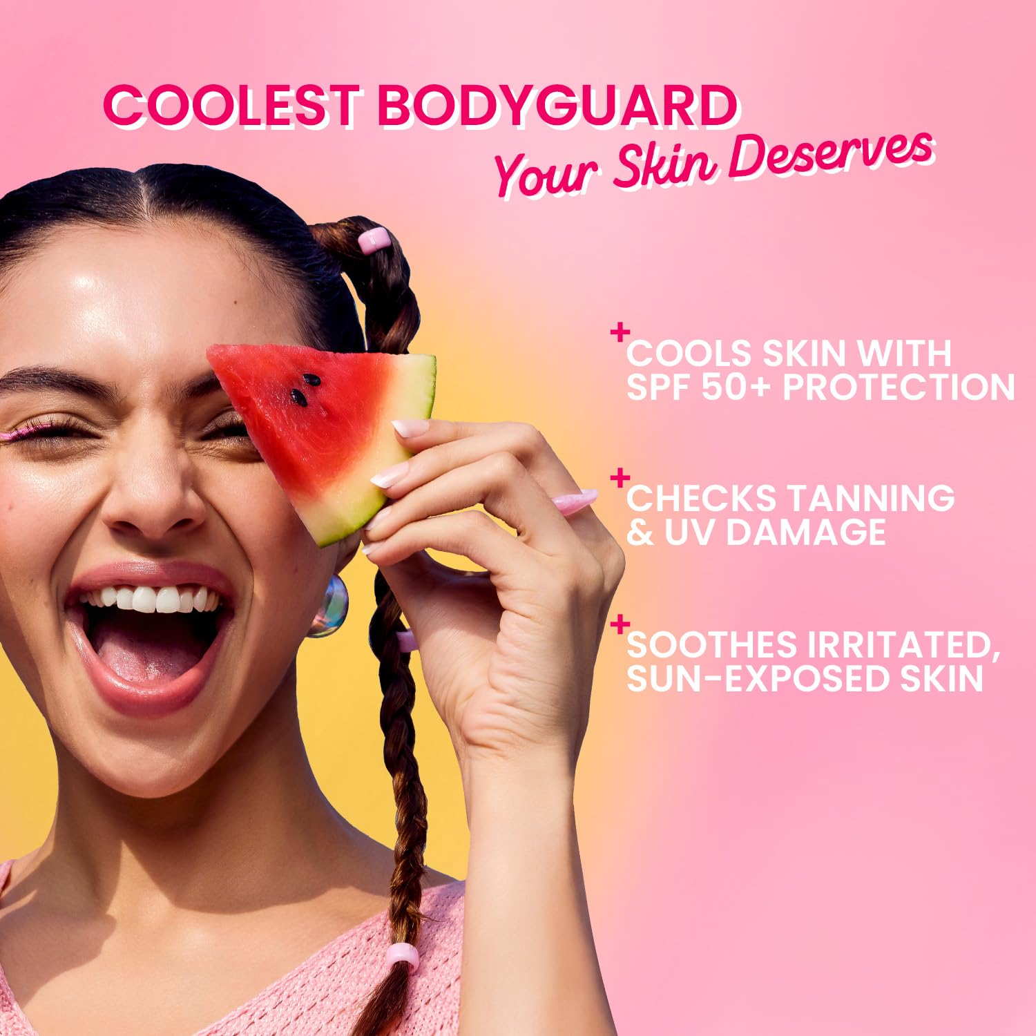 DOT & KEY Watermelon Cooling Sunscreen Body Spray, SPF 50 PA+++, 110ml, Broad Spectrum UVA/UVB, Alcohol-Free, Non-Greasy - in