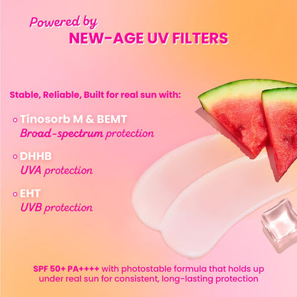 Dot & Key Watermelon Cooling Sunscreen SPF 50 PA++++, Broad Spectrum UV Protection, Gel Cream - front view