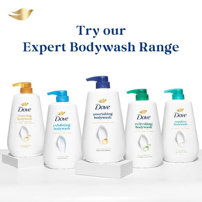 Dove Nourishing Bodywash, 825ml, Paraben-Free Sulphate-Free Body Wash Gel with Triple Hydration Serum - in use