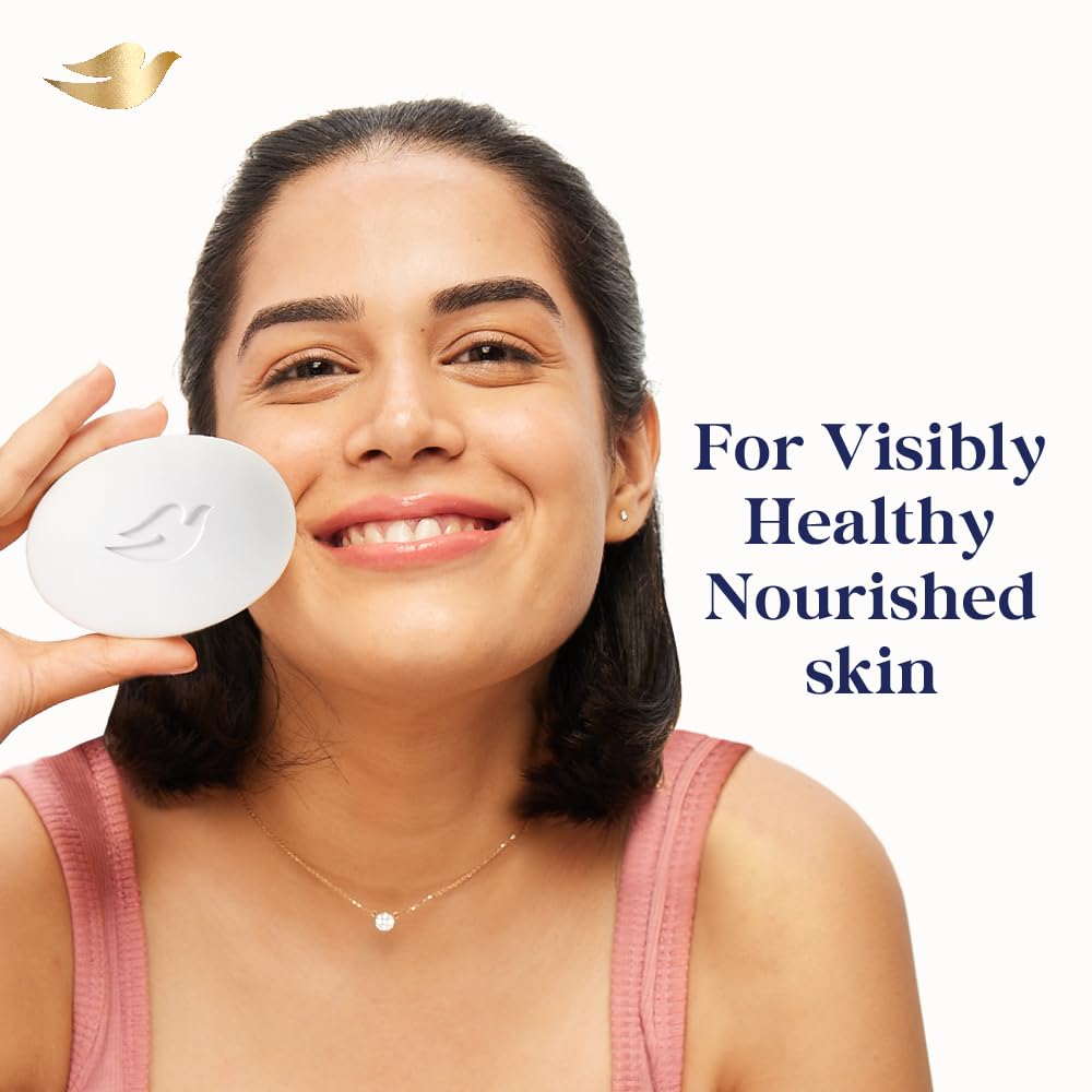 Dove Serum Bar Deep Nourish Solid Soap with Nutrient Serum, 125g x 5 Bars, pH Balanced, Paraben-Free, Sulfate-Free - label de