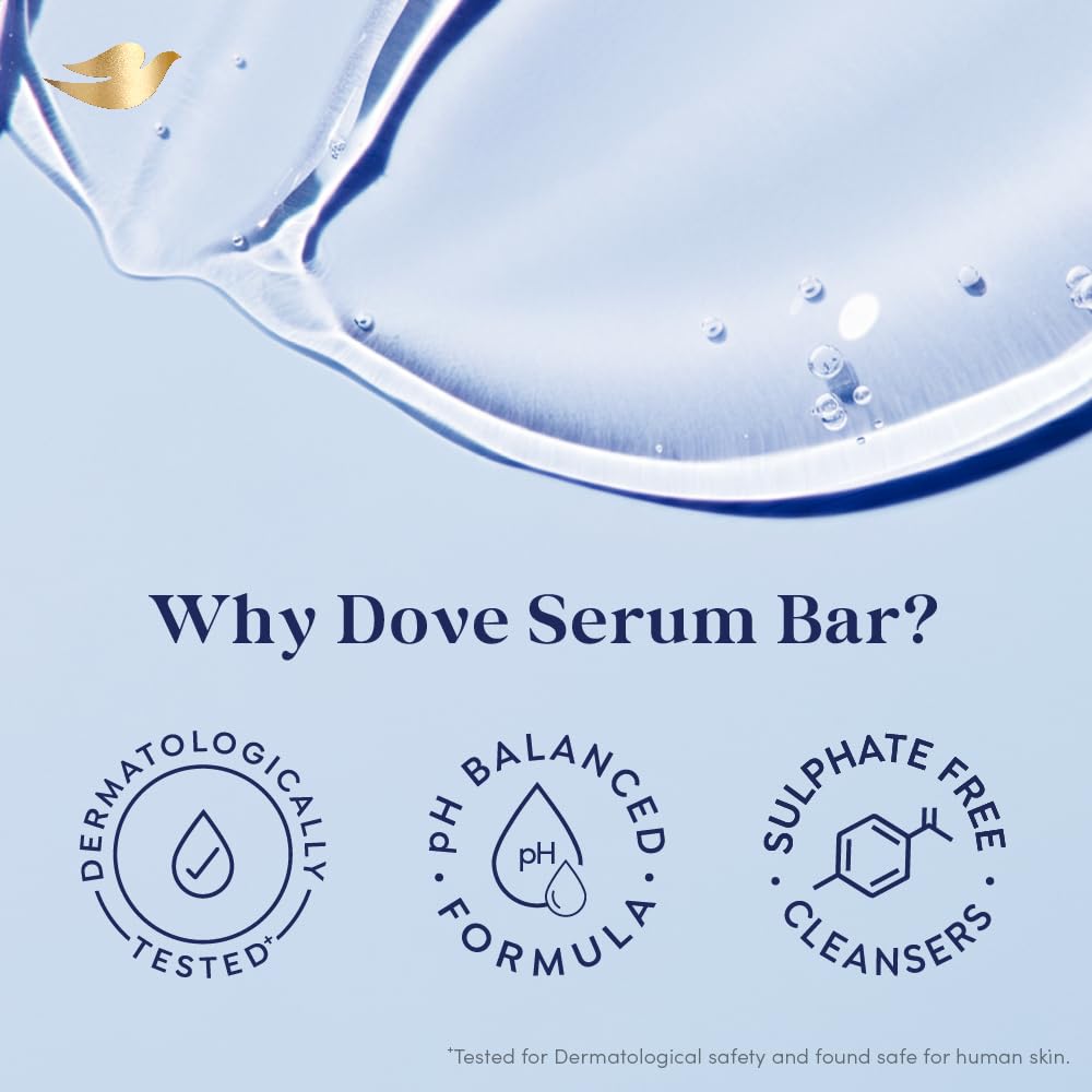 Dove Serum Bar Deep Nourish Solid Soap with Nutrient Serum, 125g x 5 Bars, pH Balanced, Paraben-Free, Sulfate-Free - ingredie