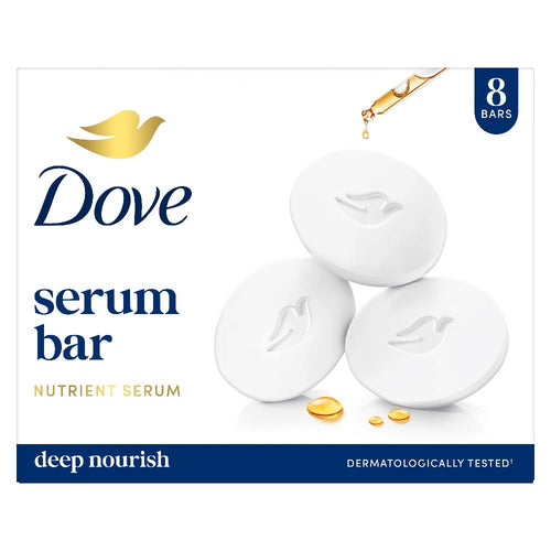 Dove Serum Bar Solid Soap Bars with Nutrient Serum Deep Nourish 1000g 8 x 125g
