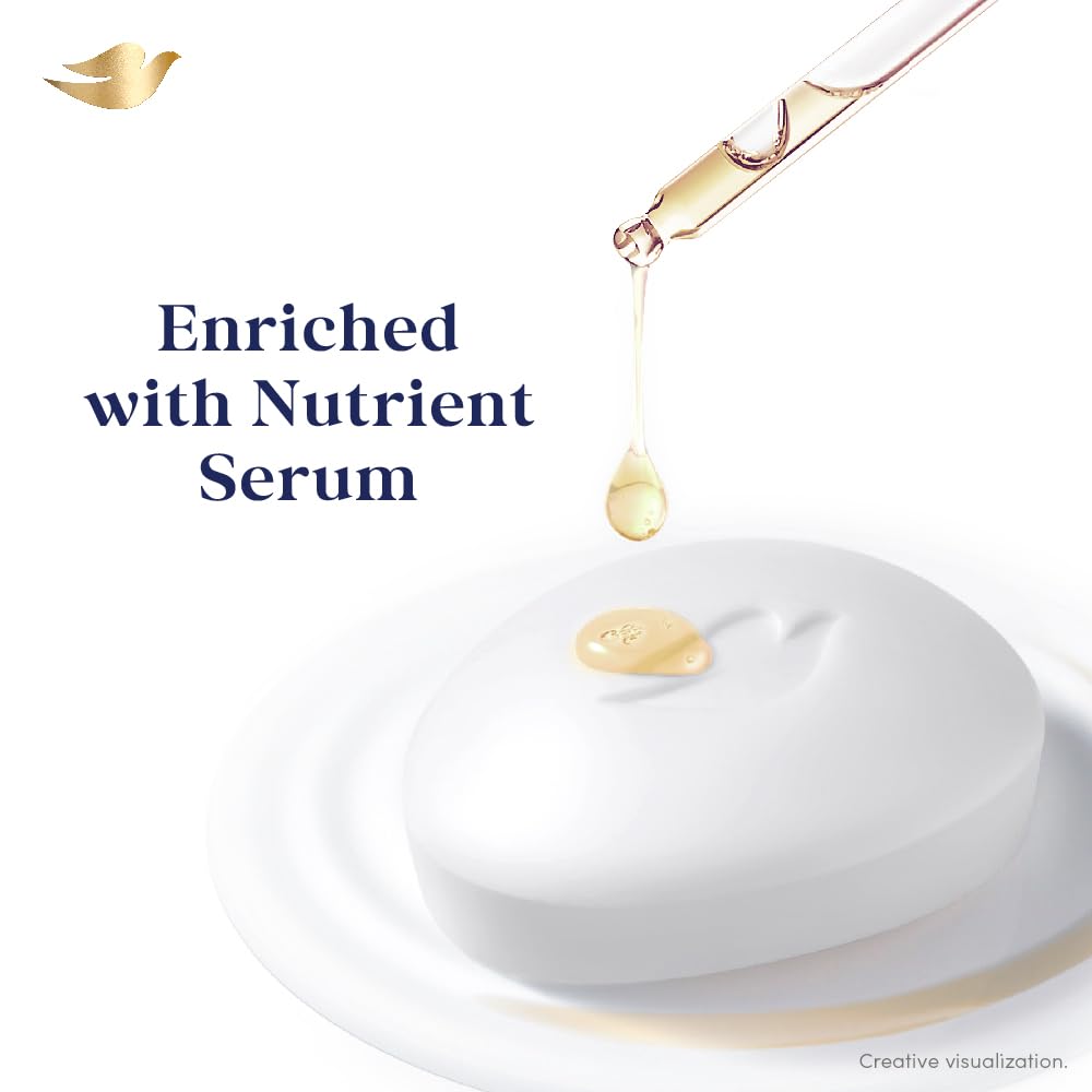 Dove Serum Bar Solid Soap Bars with Nutrient Serum Deep Nourish 1000g 8 x 125g - back view