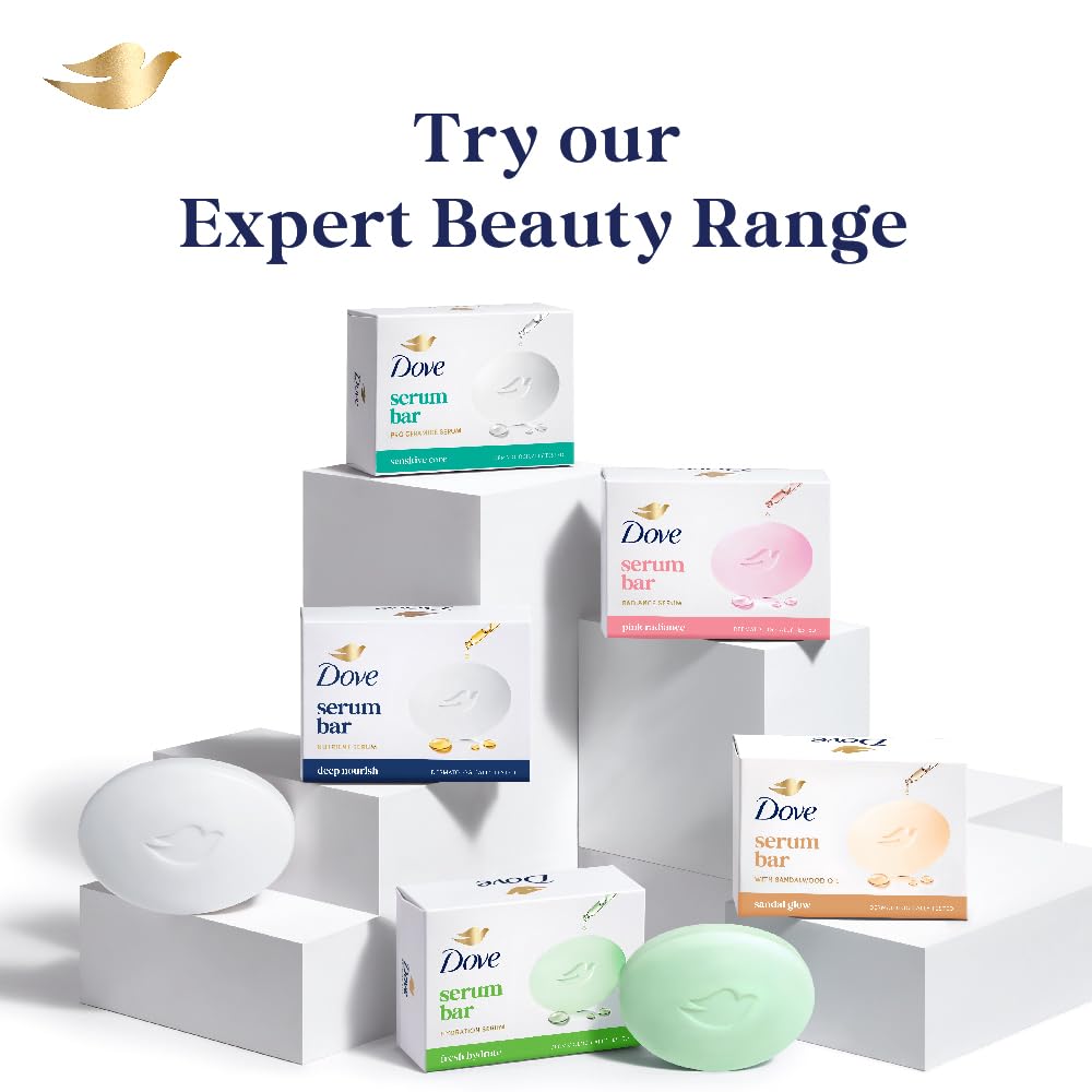 Dove Serum Bar Solid Soap Bars with Nutrient Serum Deep Nourish 1000g 8 x 125g - in use