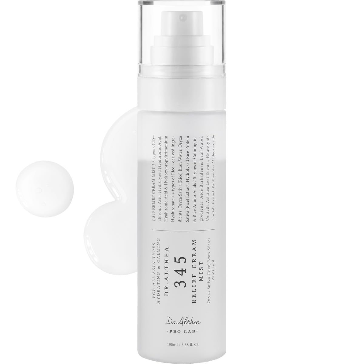 Dr.Althea 345 Relief Cream Mist | Hydrating Facial Mist with Rice Extract | Soothing Care for Sensitive Skin | Vegan Korean S