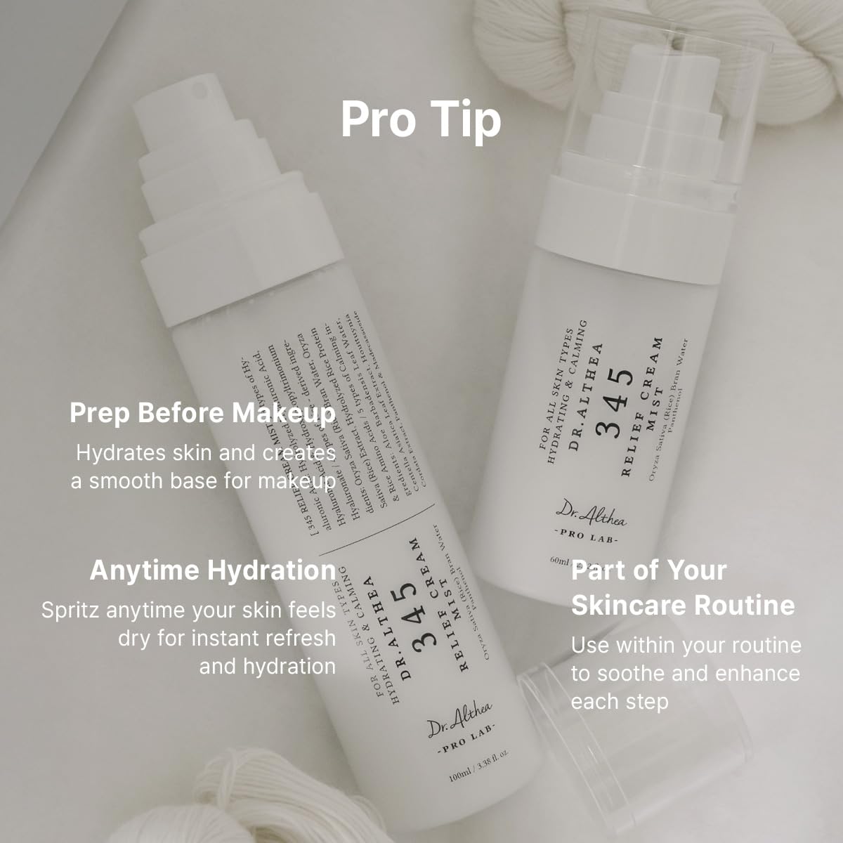 Dr.Althea 345 Relief Cream Mist | Hydrating Facial Mist with Rice Extract | Soothing Care for Sensitive Skin | Vegan Korean S