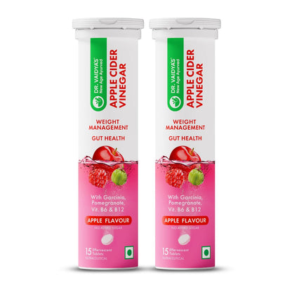 Dr. Vaidya's Apple Cider Vinegar Effervescent Tablets with Garcinia & Pomegranate, 15 Tablets, Apple Flavour (18)