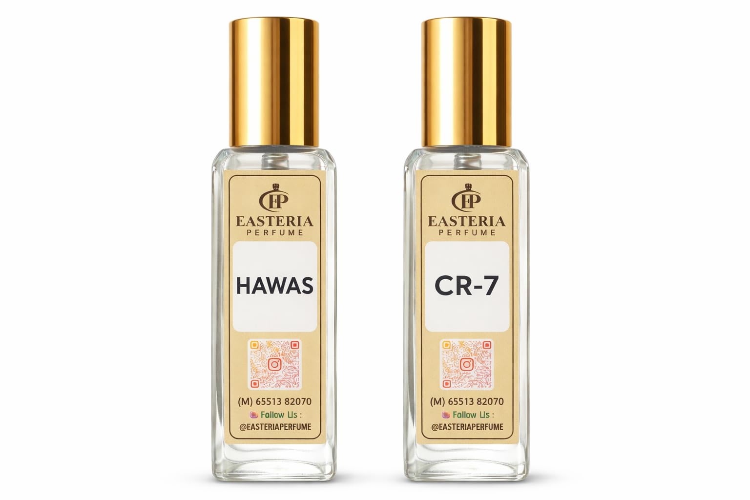 EASTERIA PERFUME Hawas & CR7 Inspired Perfume Combo Pack for Men, 20ml x 2, Fresh Aquatic & Sporty Fragrance Set