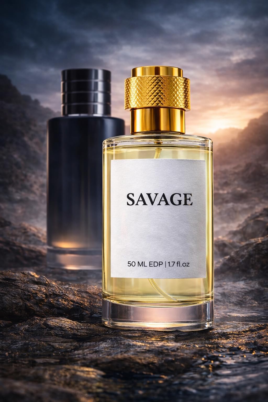 EASTERIA PERFUME Savage Eau de Parfum 50ml Spray, Inspired Fragrance for Men, Unisex - front view