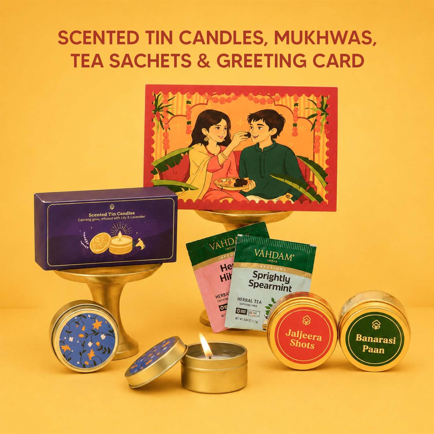 Eat Better Co Pyaar Ka Pitara 14-Item Rakhi Gift Hamper for Brother and Bhabhi, Includes Rakhi & Bracelet, Dry-Fruit Laddoos,