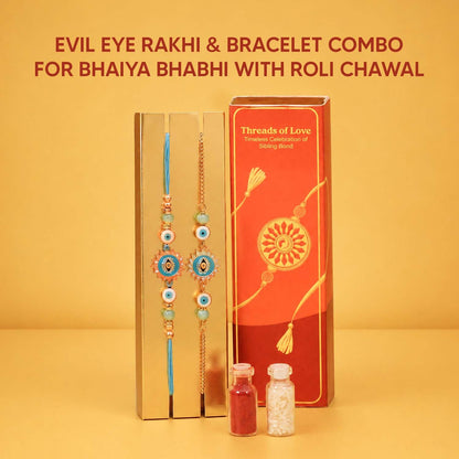 Eat Better Co Pyaar Ka Pitara 14-Item Rakhi Gift Hamper for Brother and Bhabhi, Includes Rakhi & Bracelet, Dry-Fruit Laddoos,