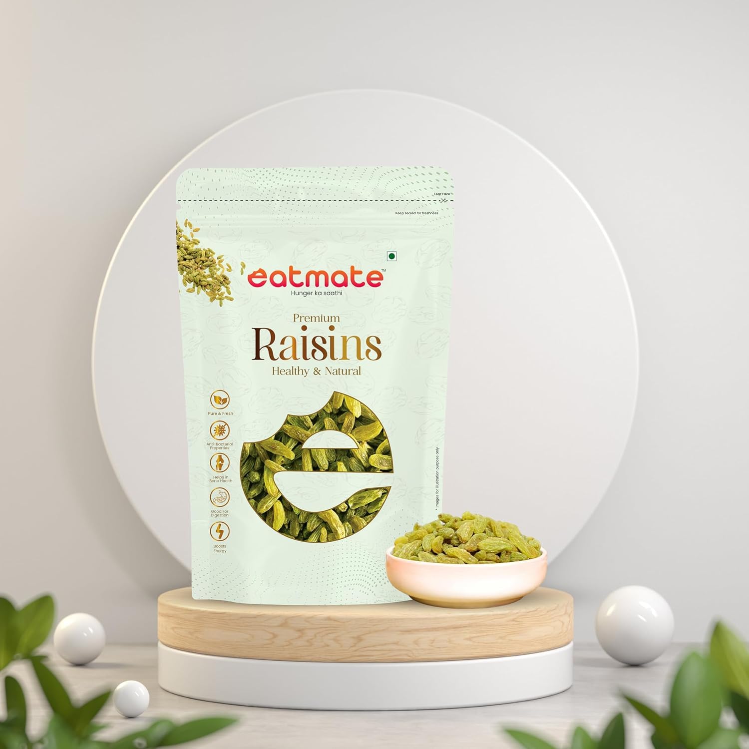 Eatmate Whole Nuts and Dried Fruits, Natural Crunchy Snack for Snacking, Baking, and Cooking - label detail (18)