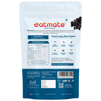 Eatmate Whole Nuts and Dried Fruits, Natural Crunchy Snack for Snacking, Baking, and Cooking - front view (9)