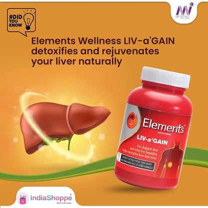 Elements Wellness Liv-a'gain 60 Capsules, Elements Wellness, Liv-a'gain - front view