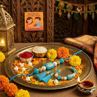Blue Stone Couple Rakhi