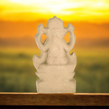 ELIKRAFT Mitti Ganesh Idol, Eco-Friendly Natural Clay Ganesha Figurine for Puja and Visarjan, Biodegradable - in use (14)