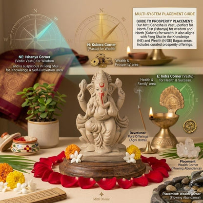 ELIKRAFT Mitti Ganesh Idol, Eco-Friendly Natural Clay Ganesha Figurine for Puja and Visarjan, Biodegradable - packaging (17)