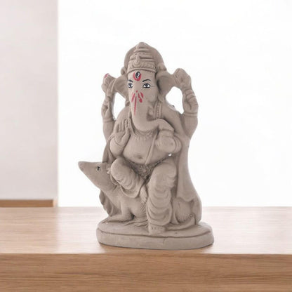 ELIKRAFT Mitti Ganesh Idol, Eco-Friendly Natural Clay Ganesha Figurine for Puja and Visarjan, Biodegradable - packaging (22)