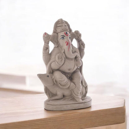ELIKRAFT Mitti Ganesh Idol, Eco-Friendly Natural Clay Ganesha Figurine for Puja and Visarjan, Biodegradable - label detail (2