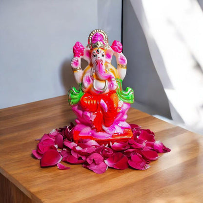 ELIKRAFT Mitti Ganesh Idol, Eco-Friendly Natural Clay Ganesha Figurine for Puja and Visarjan, Biodegradable - ingredients pan