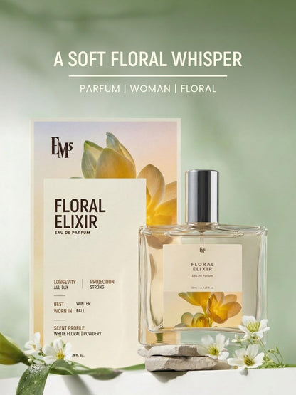 Em5 Coffee Elixir Unisex Eau de Parfum, 50ml, Gourmand Fragrance with Coffee, Vanilla, Cinnamon - front view (10)