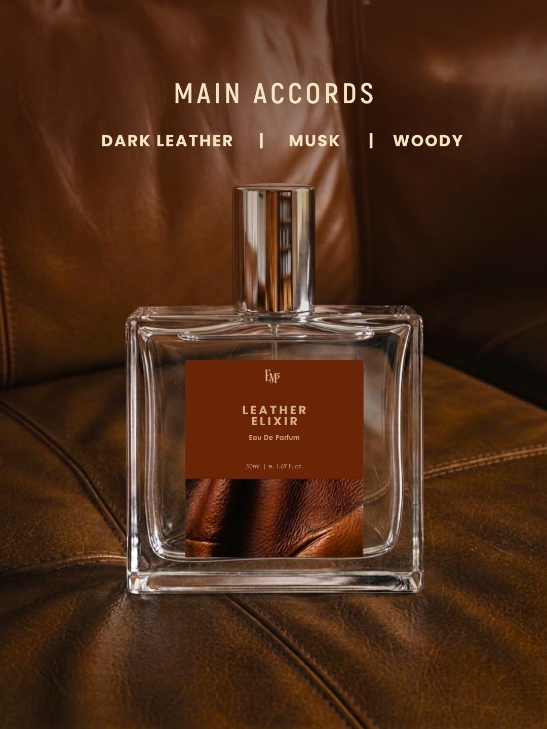Em5 Coffee Elixir Unisex Eau de Parfum, 50ml, Gourmand Fragrance with Coffee, Vanilla, Cinnamon - back view (25)