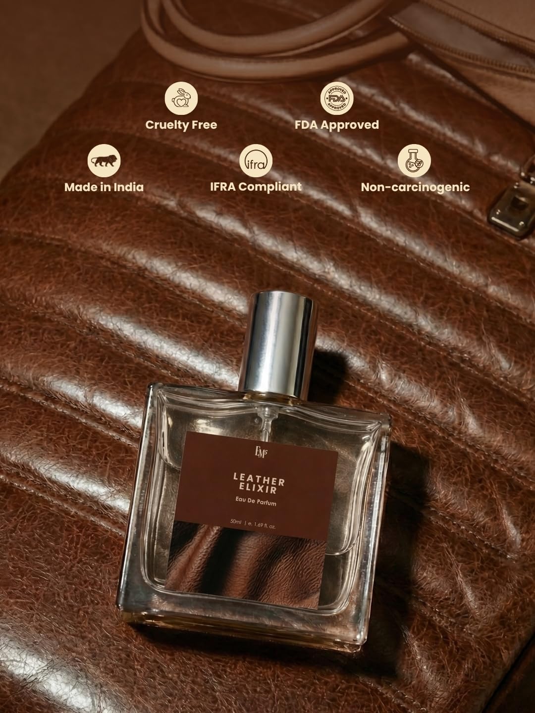 Em5 Coffee Elixir Unisex Eau de Parfum, 50ml, Gourmand Fragrance with Coffee, Vanilla, Cinnamon - label detail (27)