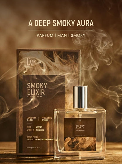 Em5 Coffee Elixir Unisex Eau de Parfum, 50ml, Gourmand Fragrance with Coffee, Vanilla, Cinnamon - front view (38)