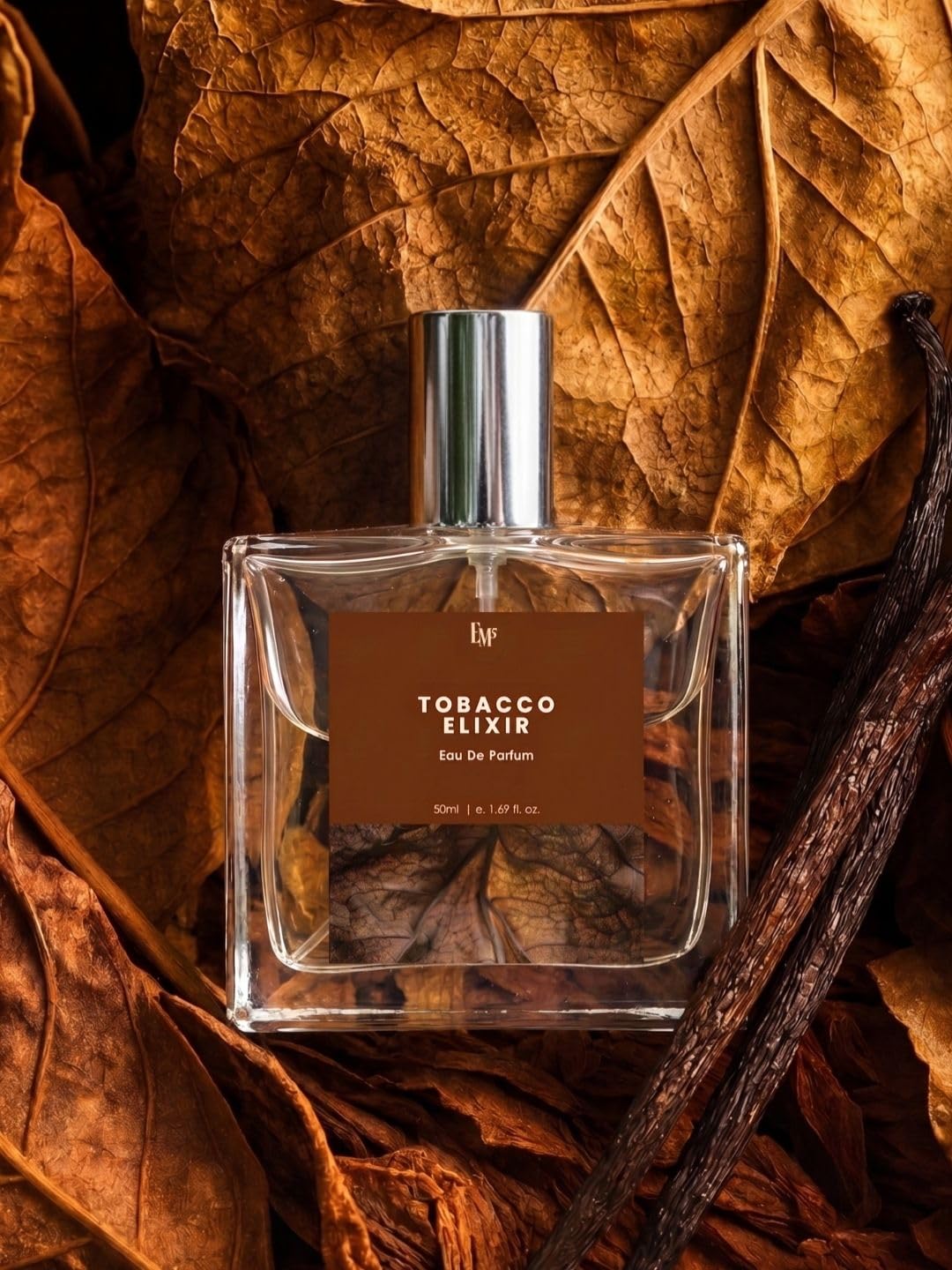 Em5 Coffee Elixir Unisex Eau de Parfum, 50ml, Gourmand Fragrance with Coffee, Vanilla, Cinnamon - close-up detail (50)
