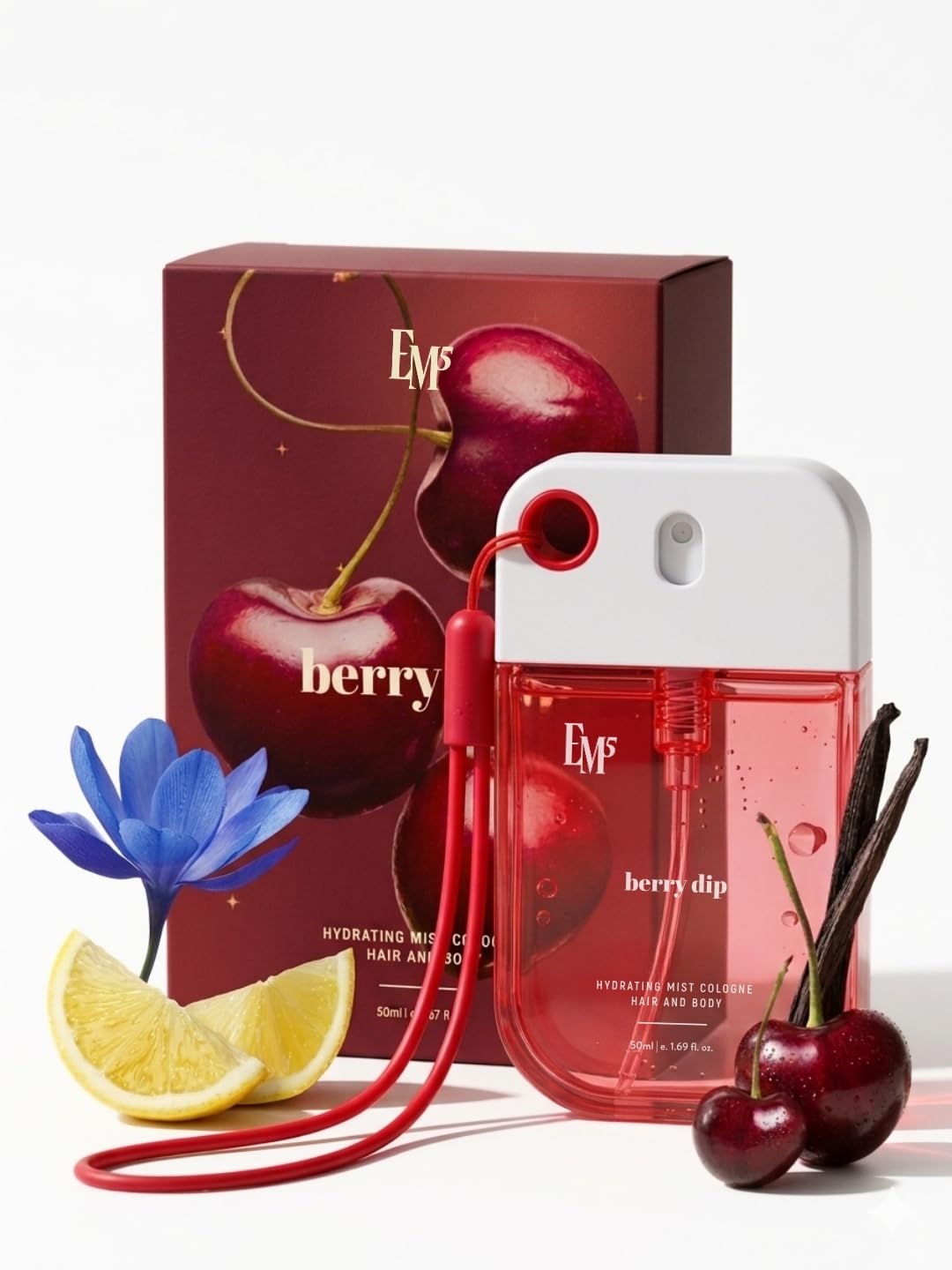 Em5 Hair & Body Mist, 50ml, Vegan and Cruelty Free, IFRA Compliant, Paraben Free, Low Alcohol Formula - front view