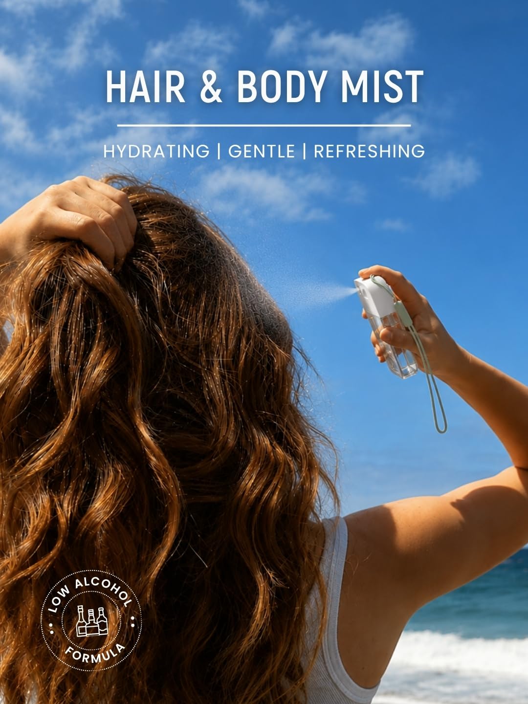 Em5 Hair & Body Mist, 50ml, Vegan and Cruelty Free, IFRA Compliant, Paraben Free, Low Alcohol Formula - back view