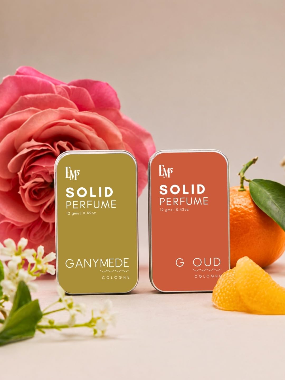 Em5 Solid Perfume Set for Men with Aqua & Constant Scents, Alcohol-Free Formula, Travel-Friendly Pocket Tins, 2 Count - ingre