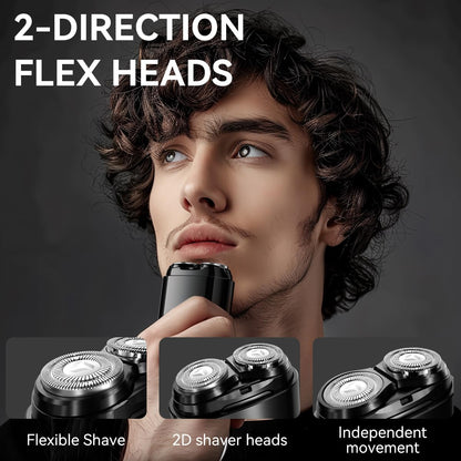 Enchen K8 Mini Portable Electric Shaver, Black, USB-C Rechargeable, IPX7 Waterproof Rotary Shaver for Men - back view