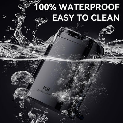 Enchen K8 Mini Portable Electric Shaver, Black, USB-C Rechargeable, IPX7 Waterproof Rotary Shaver for Men - packaging