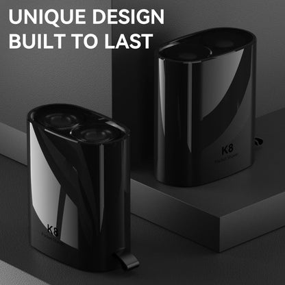 Enchen K8 Mini Portable Electric Shaver, Black, USB-C Rechargeable, IPX7 Waterproof Rotary Shaver for Men - in use