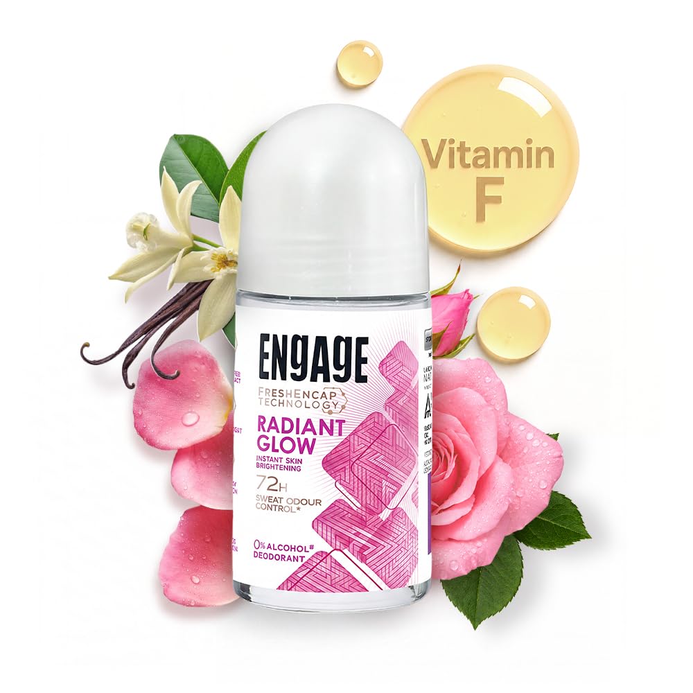 Engage Hydra Soft Underarm Roll On Deo for Women|72 Hour Sweat & Odour Protection | Skin Softening Formula|Advanced Antipersp
