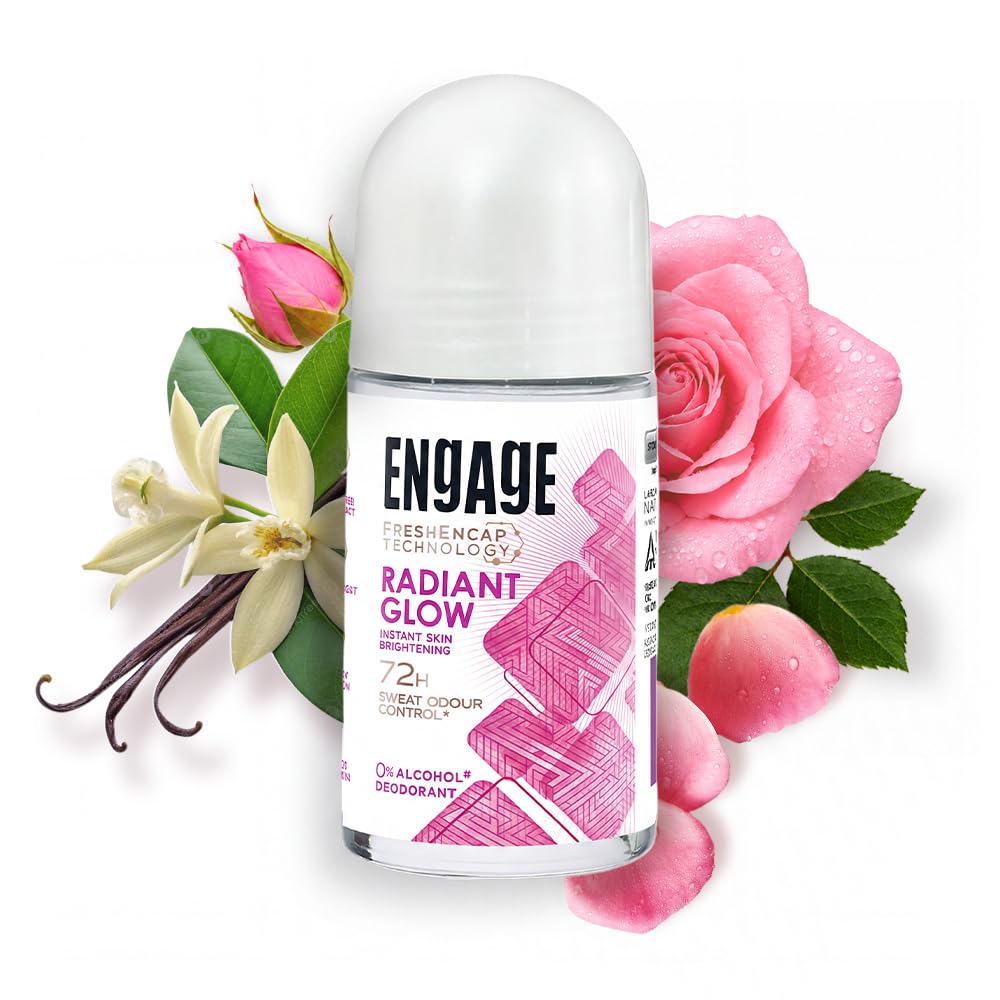 Engage Hydra Soft Underarm Roll On Deo for Women|72 Hour Sweat & Odour Protection | Skin Softening Formula|Advanced Antipersp