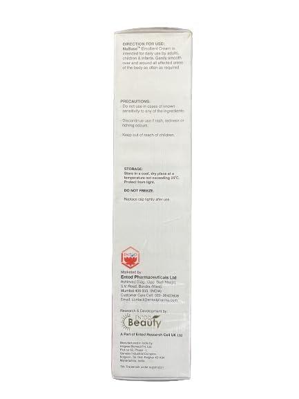 Entod Beauty NuBase Emollient Cream 100g Face Moisturizer - Daily Moisturizing Cream - front view