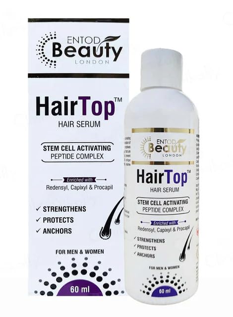 ENTODBeautyLONDON HairTOP Hair Serum, 60ml, Unisex Hair Care with Redensyl, Capixyl and Procapil
