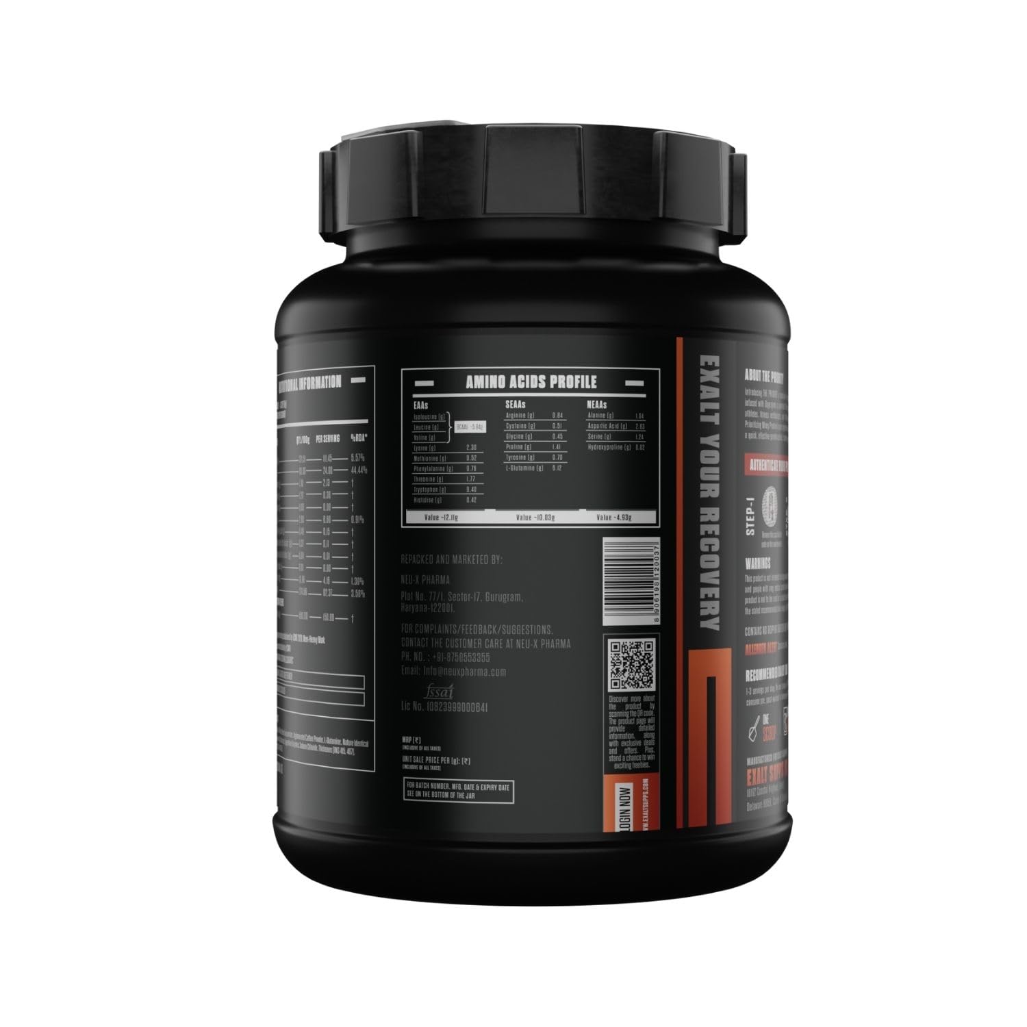 Exalt Supps Priority Whey Protein Isolate Powder, 907g, Adult Nutrition Supplement with Digezyme - in use