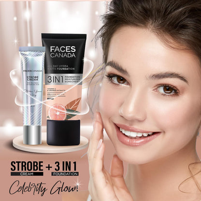FACESCANADA Strobe Cream, 18ml, Illuminating Primer and Highlighter with Shea Butter and Hyaluronic Acid - label detail (19)