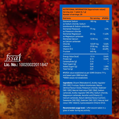 Fast&Up Reload (10 Litres) Low Sugar energy drink for Instant Hydration - 40 Effervescent Tablets with all 5 Essential Electr