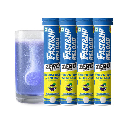 Fast&Up Reload (10 Litres) Low Sugar energy drink for Instant Hydration - 40 Effervescent Tablets with all 5 Essential Electr