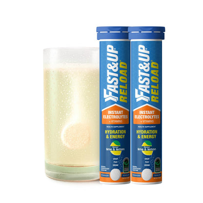 Fast&Up Reload (10 Litres) Low Sugar energy drink for Instant Hydration - 40 Effervescent Tablets with all 5 Essential Electr